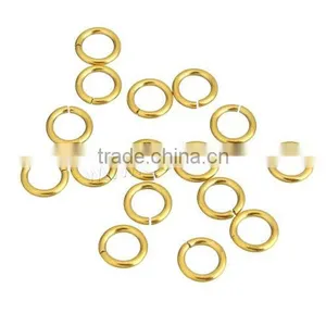 New Machine Cut Stainless Steel Jump Ring Gold Color 6x1mm Jump Rings thumbnail-2