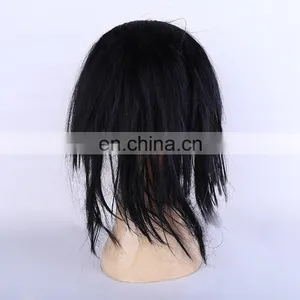 Freaky Zombie Wig Black Bald Top Halloween Wig thumbnail-2