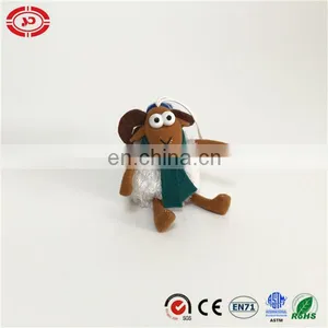 Shane White Sheep With Scarf Curious Emotion Plush Stuffed Toy Keychain thumbnail-1