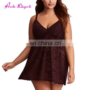 Wholesale V Neck Irresistible Ladies Sleepwear Sexy Lingerie Babydoll thumbnail-1