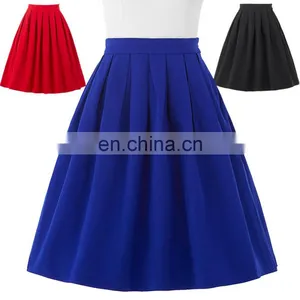 Belle Poque Women Midi Skirt 2016 Blue Vintage Skirts Pinup Skirt BP000154-3 thumbnail-4
