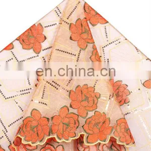 Fashionable African Organza Lace Fabric for Women thumbnail-3