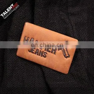 Customized Deboss Brand Logo Jeans Denim Leather Label thumbnail-1