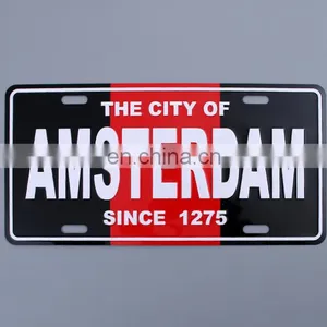 High Quality Custom Prined Number Plate Type Auto Decoration Use Cheap Tin Sign For Motorcycle thumbnail-1
