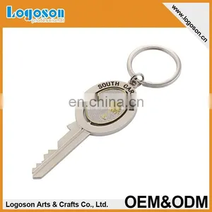 2015 Novelty Souvenir Promotional Key Shape Keychain Metal Keyring Custom Logo thumbnail-1