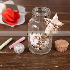 Round Shaped Wishing Glass Bottle Led Light Wishing Bottle With Eiffel Tower Charms for Girlfriend Gifts thumbnail-5