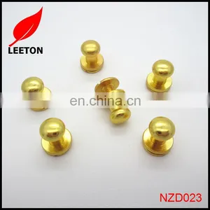Factory Supply Gold Brass Screw Button Studs for Leather thumbnail-2