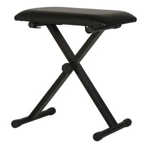 Wholesale Musical Instrument Leather Folding Adjustable Piano Stool Keyboard Bench Electronic Organ Stool thumbnail-1