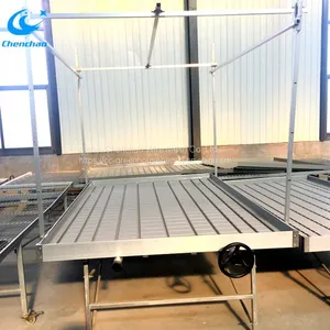 Movable Table Good Greenhouse Ebb Flow Rolling Table for Planting thumbnail-5
