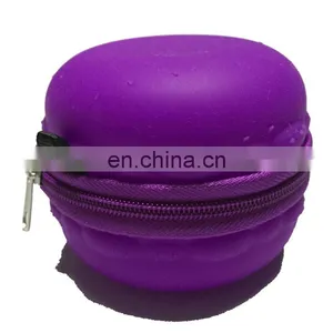 Round Mini Coin Bag Promotions Portable Silicone Change Key Purse Custom Wallet thumbnail-4
