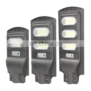 Outdoor Led Solar Panel Street Lamp 20w 40w 60 w LED All in One Solar Led Garden Street Light With Pole thumbnail-5
