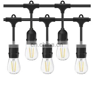 China Led String Lights S14 48ft 15sockets for Christmas Wedding Party Outdoor Indoor Decoration Fairy Light Waterproof thumbnail-2