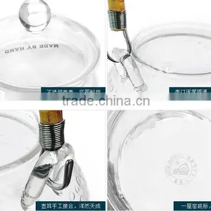 Glass Teapot With Bamboo Handle 600ml thumbnail-3