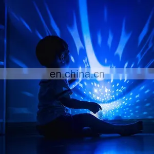 Ocean Colorful Sea Waves Kids Led Night Light Projector Lamp With Speaker thumbnail-2