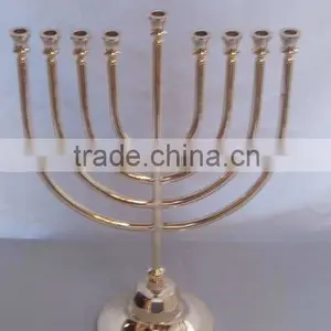 Brass Menorah Religious Candelabra With Polished Finish thumbnail-3
