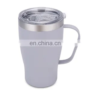 New Design 20 oz Coffee Beer Mug Portable Tumbler Custom Logo Color With Lid thumbnail-2