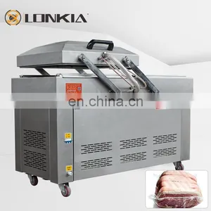 LONKIA Double Chamber Vacuum Packing Machine For Sea Food / Salted Meat / Dry Fish / Pork / Beef / Rice thumbnail-1
