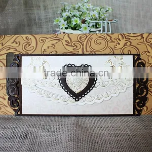 Wooden Laser Cut With Heart High Quality Ideal Products Wedding Cards thumbnail-1