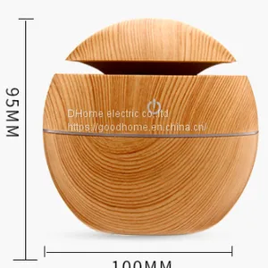 Wood Grain Round Humidifier, Mushroom Humidifier, Wood Grain Aromatherapy Machine（Wechat:13510231336） thumbnail-1