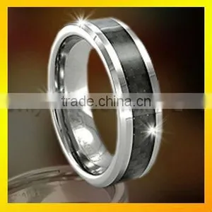 Vogue Carbon Fiber Tungsten Carbide Ring Jewellery thumbnail-1