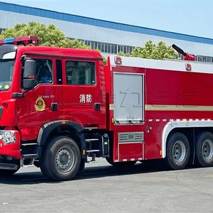 Produced 12 Tons Foam Fire Truck Heavy Truck HOWo Rear Twin Bridge 12 Tons Foam Fire Truck thumbnail-5