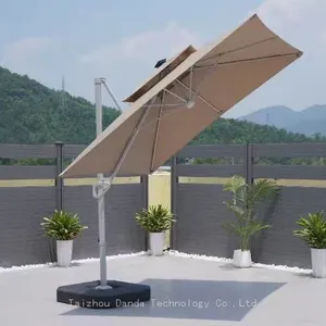 Aluminum 3*3m Double Roof Umbrella With Side Stand Outdoor Sunshade and Waterproof thumbnail-2