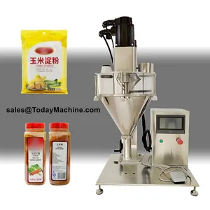 Automatic Seasoning Protein Coffee Spice Powder Auger Filler Jar Bottle Filling Machine thumbnail-2