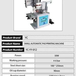Single Color Pad Tempo Pad Printers Manual Tampography Printing Machine Automatic Logo Pen Barrel Pad Printer thumbnail-2