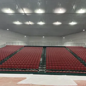 Indoor Telescopic Seating System Mobile Bleachers and Stadium Retractable Seat thumbnail-1