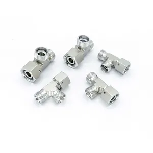 304 Stainless Steel Tee Fitting With Loose Nut, Ferrule-Type Hydraulic Tube Adapter, Yonghua Eaton Standard (CC, CD) thumbnail-4
