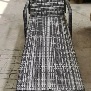 Modern Rattan Sun Lounger Swimming Poolside PE Rattan Lounger Chair With Waterproof Cushion thumbnail-4