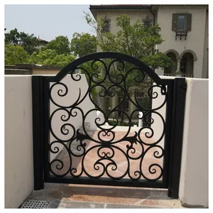 Metal Gate Wrought Iron Gates Aluminum Gate Design For Home thumbnail-4