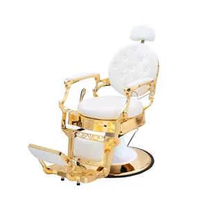 Beauty Salon Barber Chair, Hydraulic Chair With Double Locking Casters, 5-Star Base, 180° Backrest Recline, 65cm Seat Width thumbnail-5
