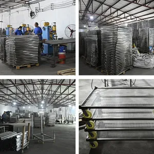 Industrial Stainless Steel Drying Cart With Perforated Trays, 6 Shelves, 500kg Capacity, Easy Assembly thumbnail-4