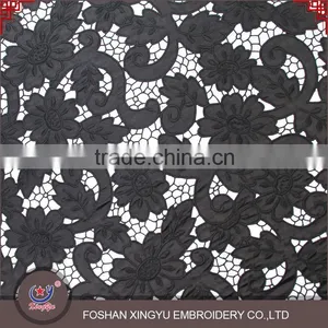 Factory Direct Sale Water Soluble Chemical Printing 100%polyester Guipure Lace Design Embroidery thumbnail-1
