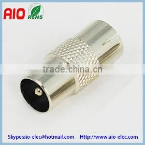 9.5mm PAL TV Adaptor Connector Male to Female,plug to Jack Used in TV Antenna thumbnail-1