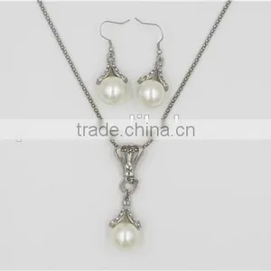 Wholesale Popular Jewelry Set Alloy Gold & Silver Necklace & Earrings Jewelry Set thumbnail-1