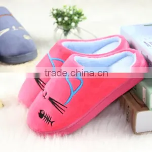 Cat Print Comfortable Quiet Warm Cartoon Indoor Slipper for Women Cute Winter Slippers thumbnail-3