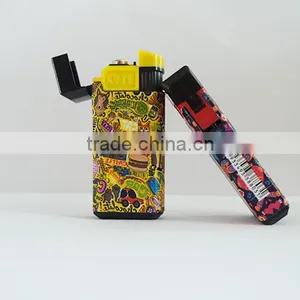 Automatic Cap Color Ignition Electron Cigarette Customized Brand Picture Logo Lighter thumbnail-3