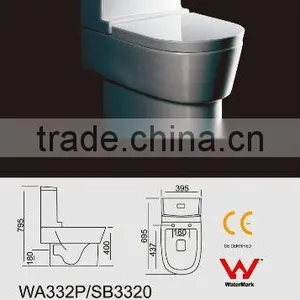 EAGO Ceramic P-trap Water Closet WA332P Toilet Seat thumbnail-1