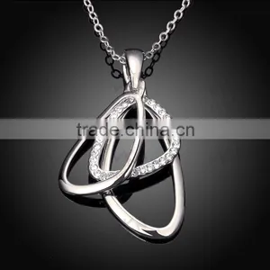Metal Necklace Vola Shape Specail Design 18k White Gold Plated Necklace thumbnail-1