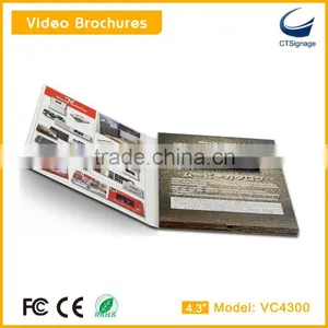 New Year Greeting Card 4.3 Inch Lcd Screen Video Book Brochure Greeting Card VC4300 thumbnail-1