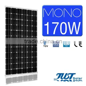 High Quality 170 Watt Monocrystalline Solar Panel for Home Solar Panel Kits Paneles Solares With CE Tuv thumbnail-1