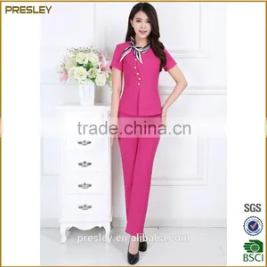 Fashion Elegant Hotel Reception Uniform Women Lady's Slim Fit Hotel Uniform Office Uniform thumbnail-4