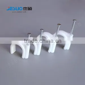High Quality C Type /Circle Nail Plastic Wall Cable Clip thumbnail-1