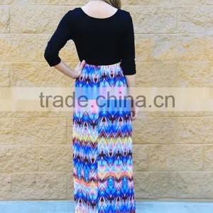 Same Clothing Boho Maxi Long Sleeve Mother and Daughter Matching Dresses thumbnail-3