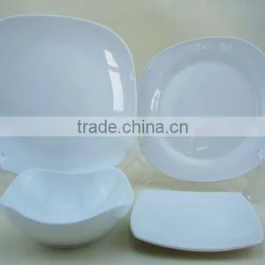 30pcs Square Shaped Decaled Porcelain Dinner Set thumbnail-2