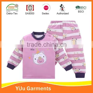 Top Selling Comben Cotton Small Children Sleepwear Girls Nightwear Sleepwear Girl Cute Sleepwear thumbnail-1