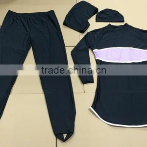 Muslim Women Swimwear Beach Kaftan Plain Jogging Suits thumbnail-2