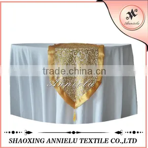 New Style Yellow Sheer Organza Printed Table Runner thumbnail-1